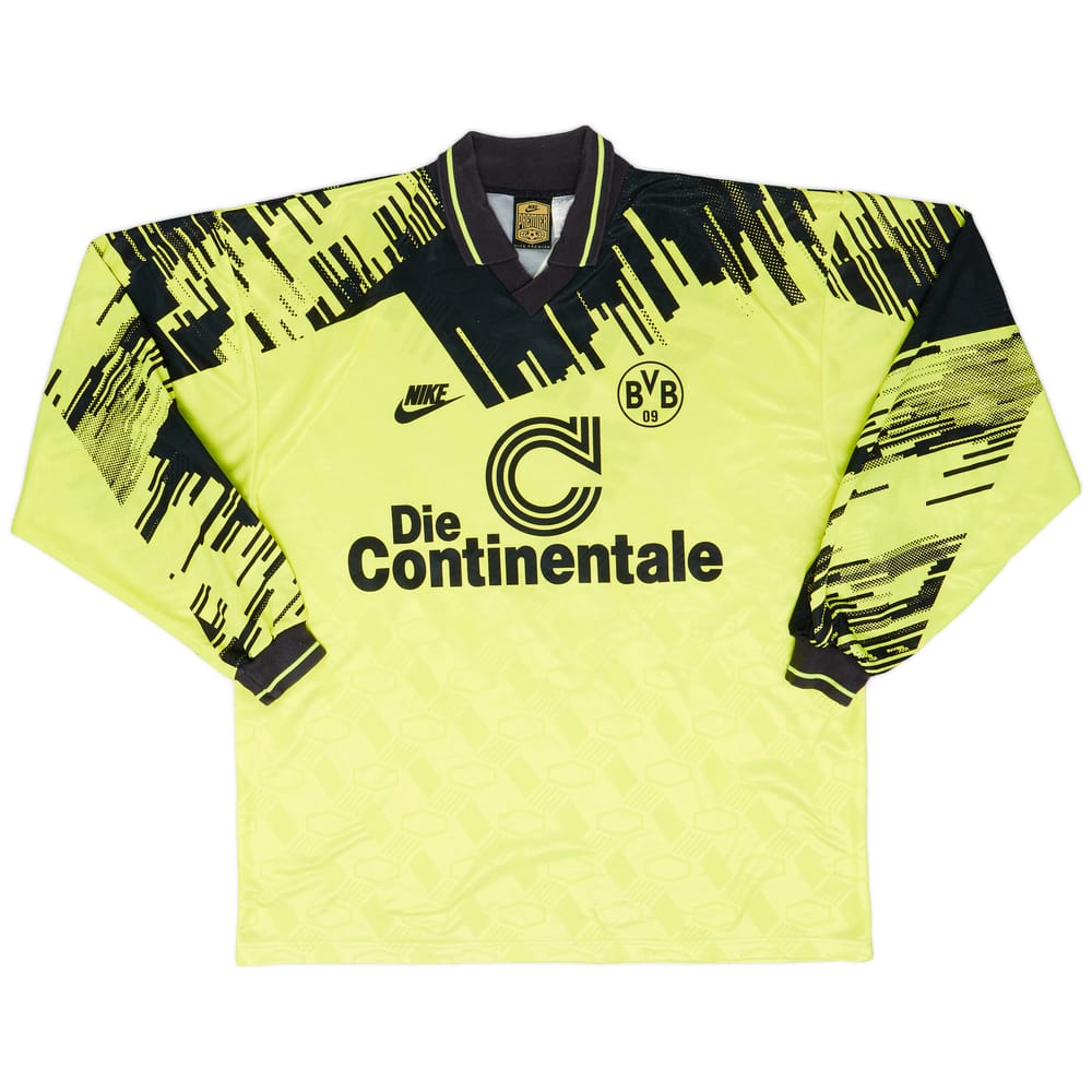 1993-94 Borussia Dortmund Home L/S Shirt - 9/10 - (XXL)