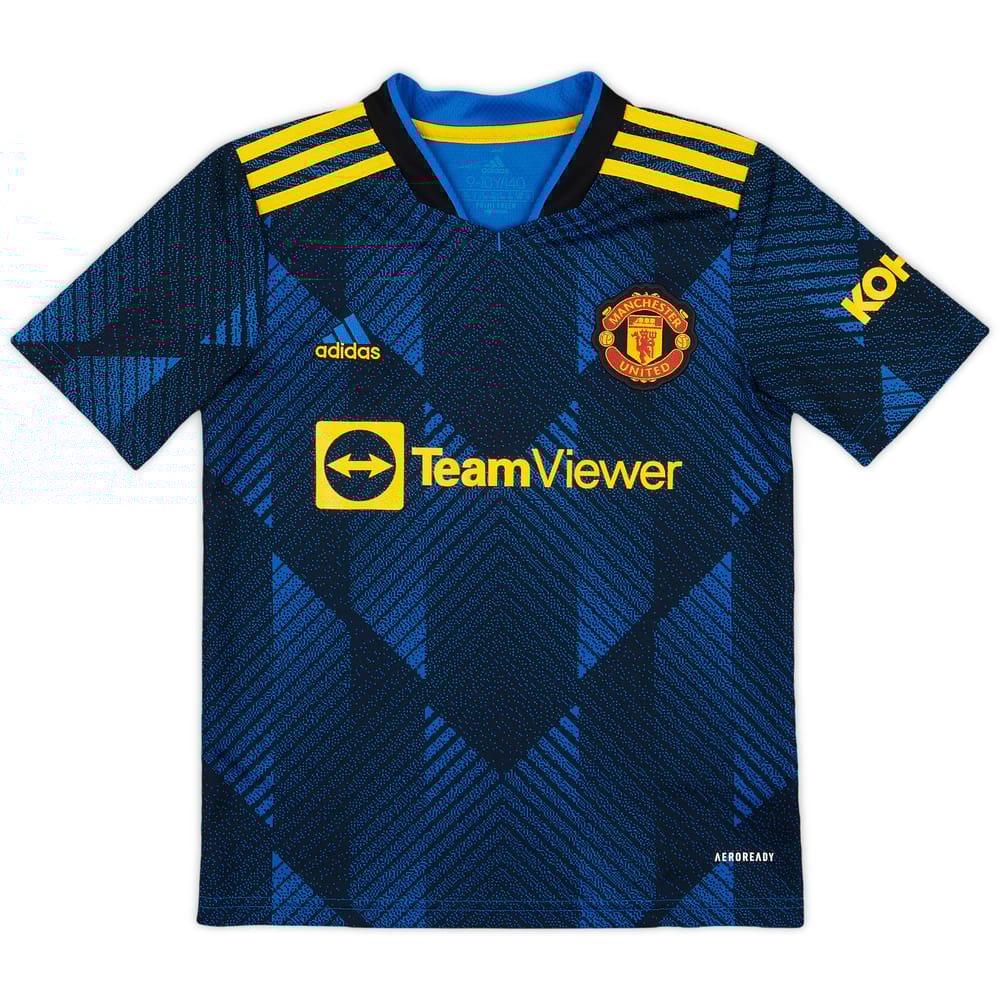 2021-22 Manchester United Third Shirt - 8/10 - (S.Boys)