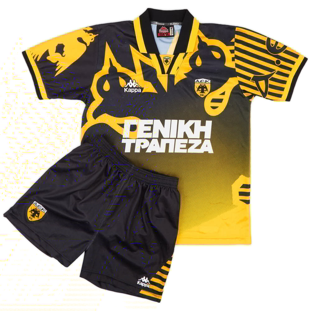 1997-98 AEK Athens Home Shirt & Shorts - 8/10 - (S)