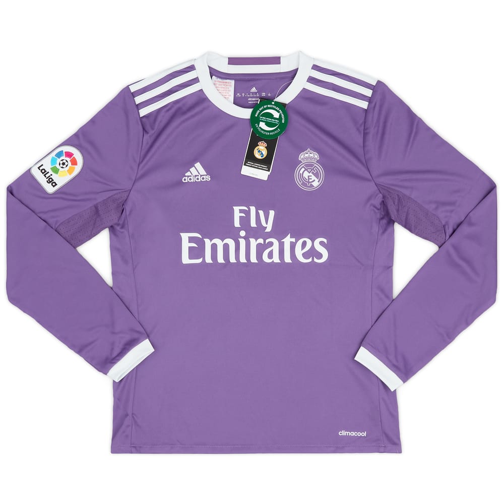 2016-17 Real Madrid Away L/S Shirt - (M.Kids)