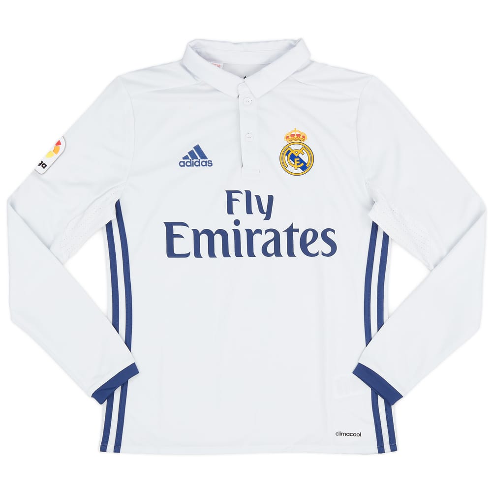 2016-17 Real Madrid Home L/S Shirt - (KIDS)