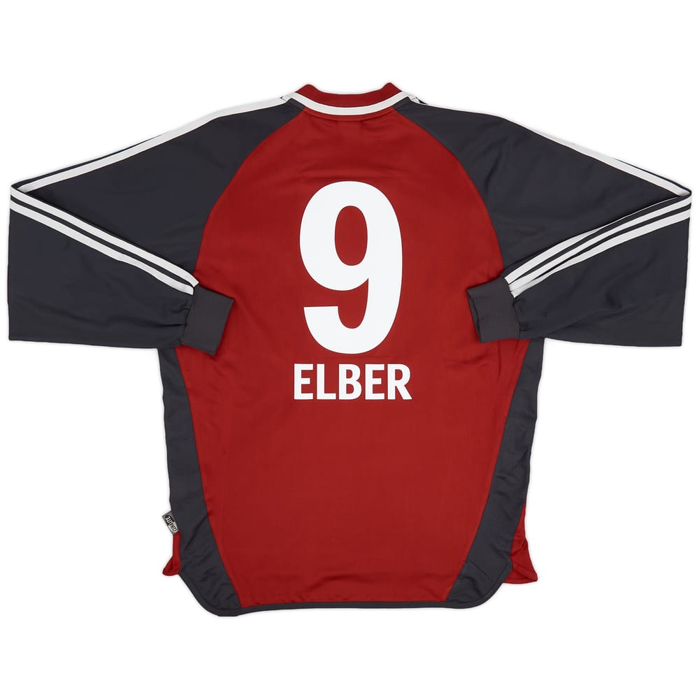 2001-02 Bayern Munich Authentic Home L/S Shirt Elber #9 - 6/10 - (M)