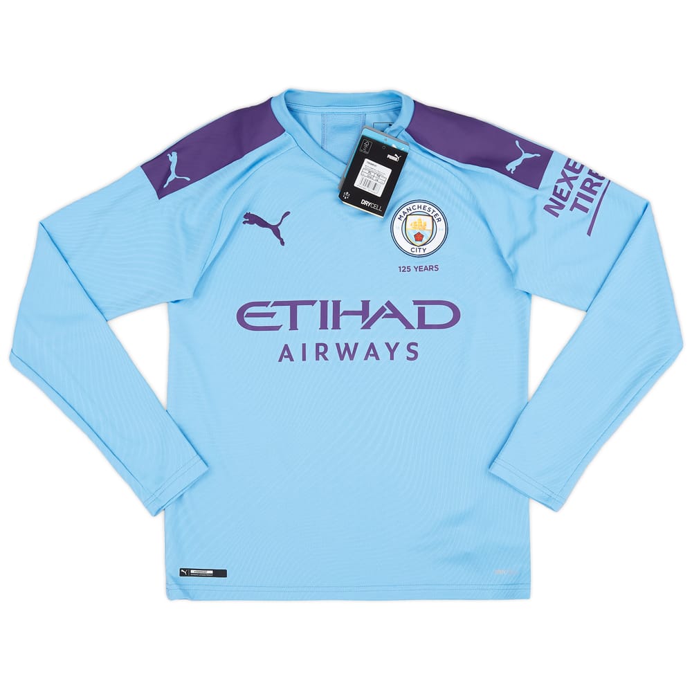 2019-20 Manchester City Home L/S Shirt - (XL.Kids)