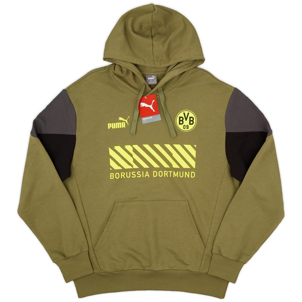 2021-22 Borussia Dortmund Puma ftblCulture Hooded Top - (M)