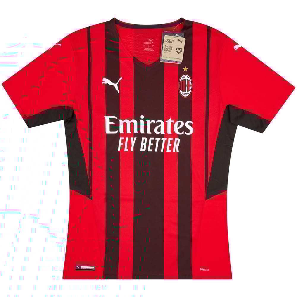 2021-22 AC Milan Authentic Home Shirt