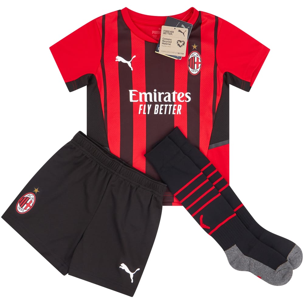 2021-22 AC Milan Home Full Kit (Little Kids)