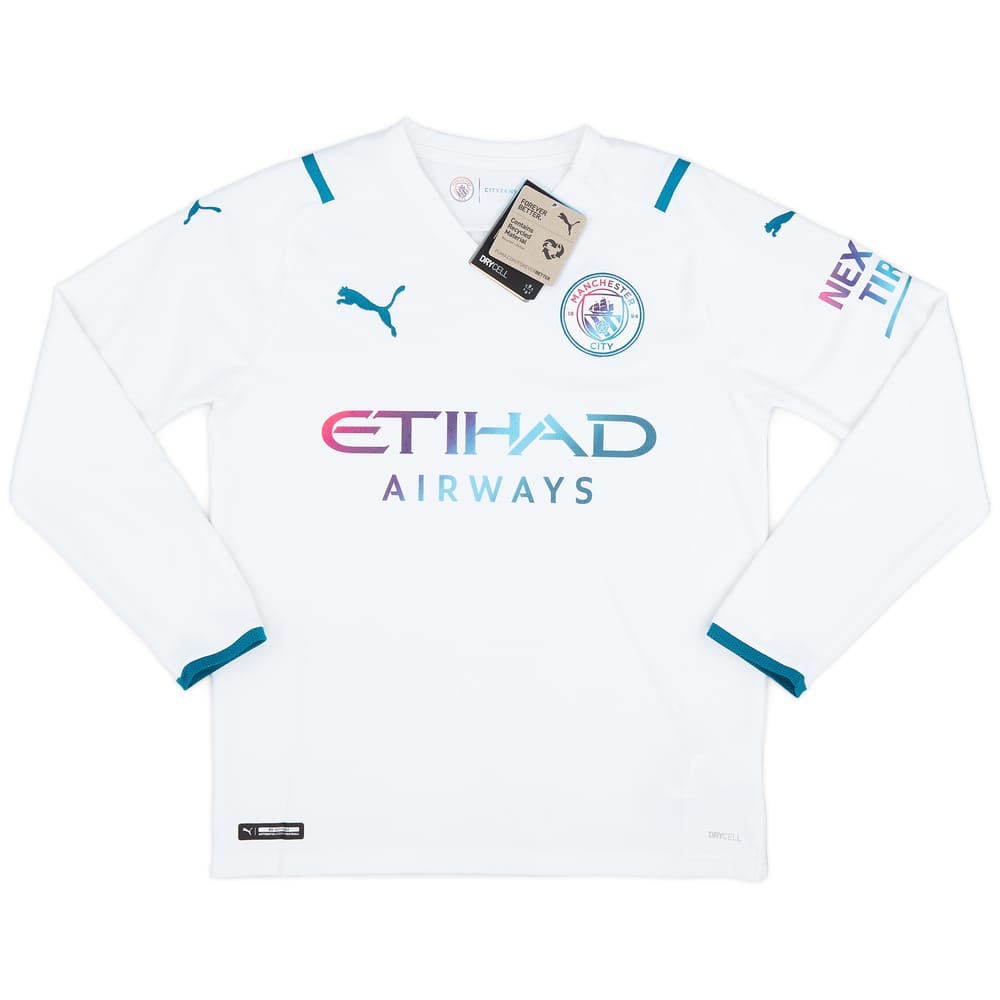 2021-22 Manchester City Away L/S Shirt (L.Kids)