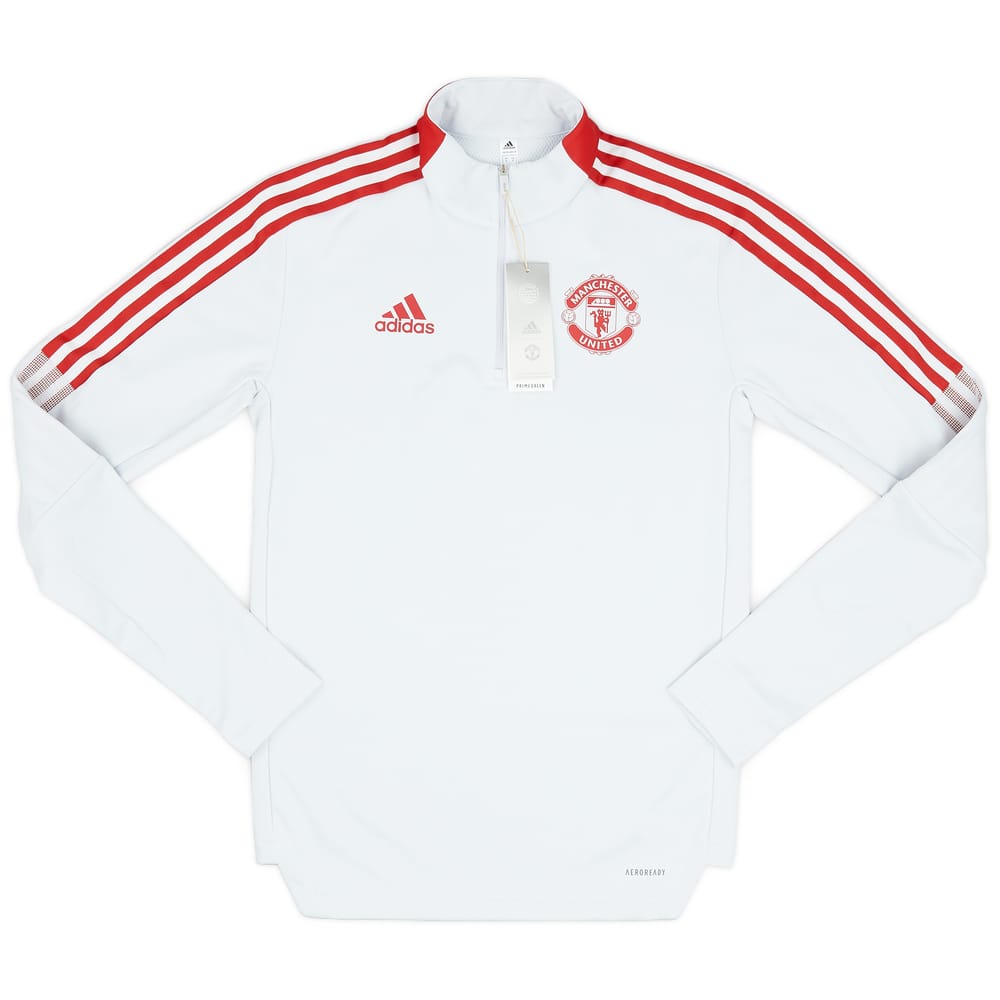 2021-22 Manchester United adidas 1/4 Zip Warm Training Top (S)