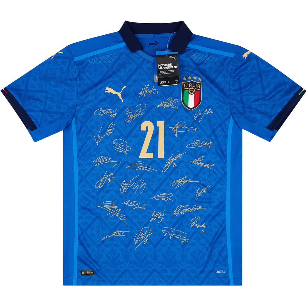 2020-21 Italy Player Issue Authentic Limited Edition Signed Home Shirt #21 - NEW