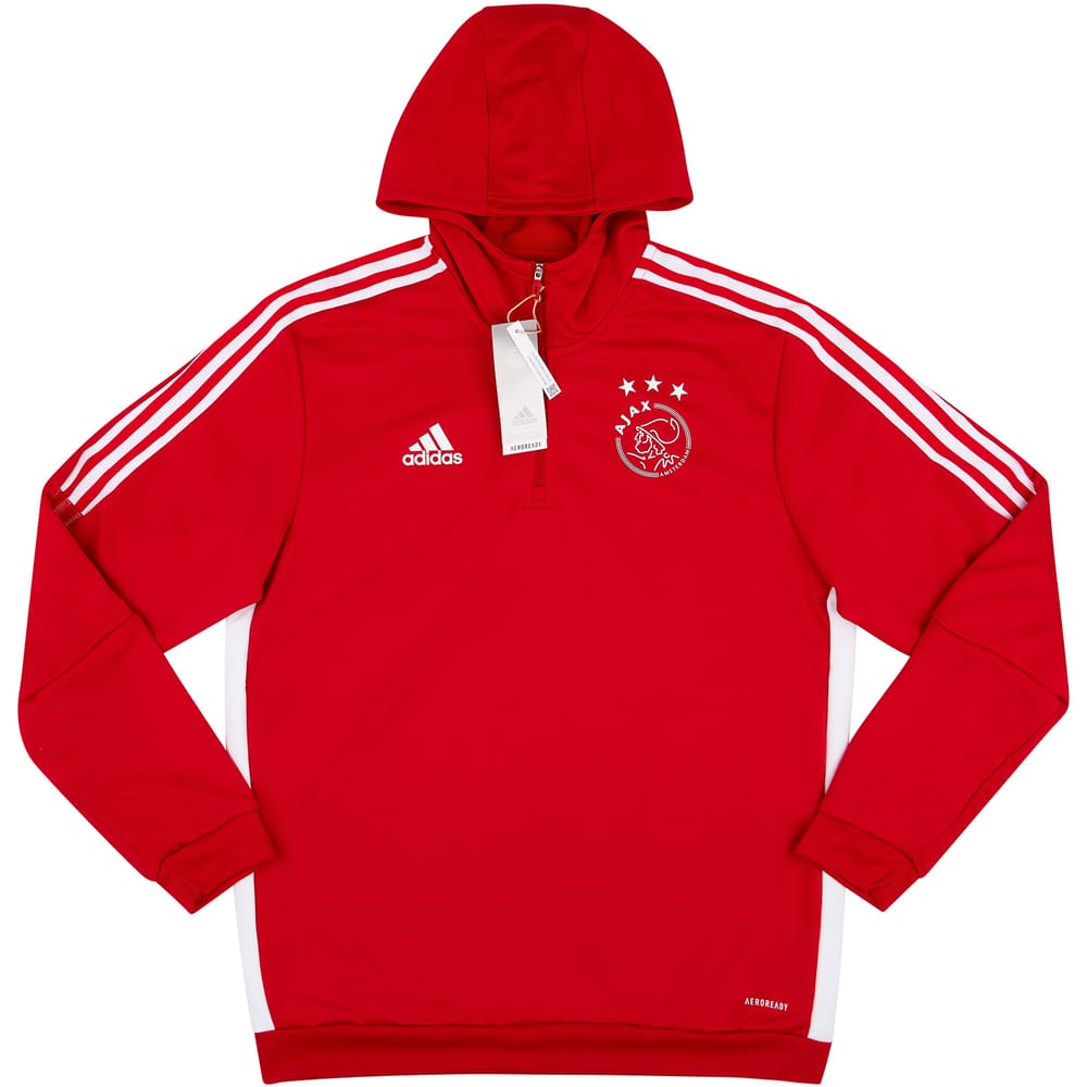 2021-22 Ajax adidas 1/4 Zip Hooded Training Top (XS)
