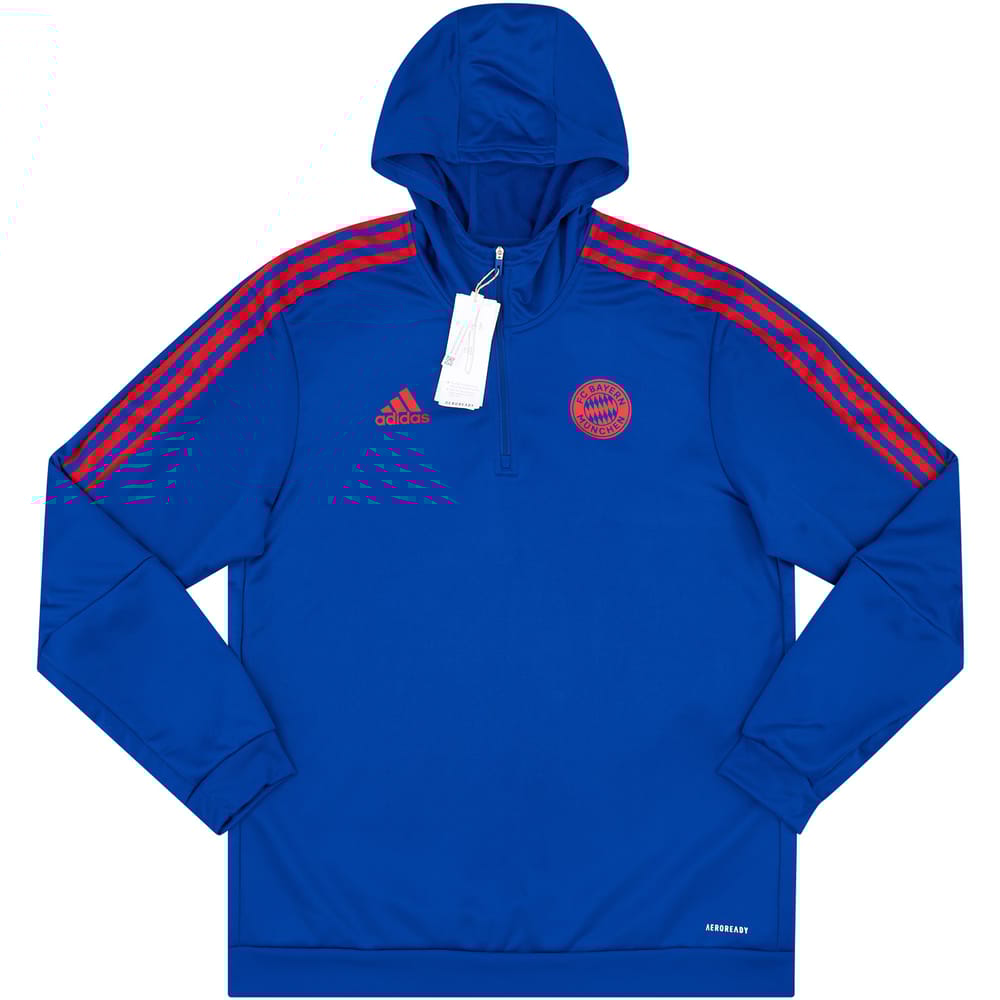 2021-22 Bayern Munich adidas 1/4 Zip Hooded Top