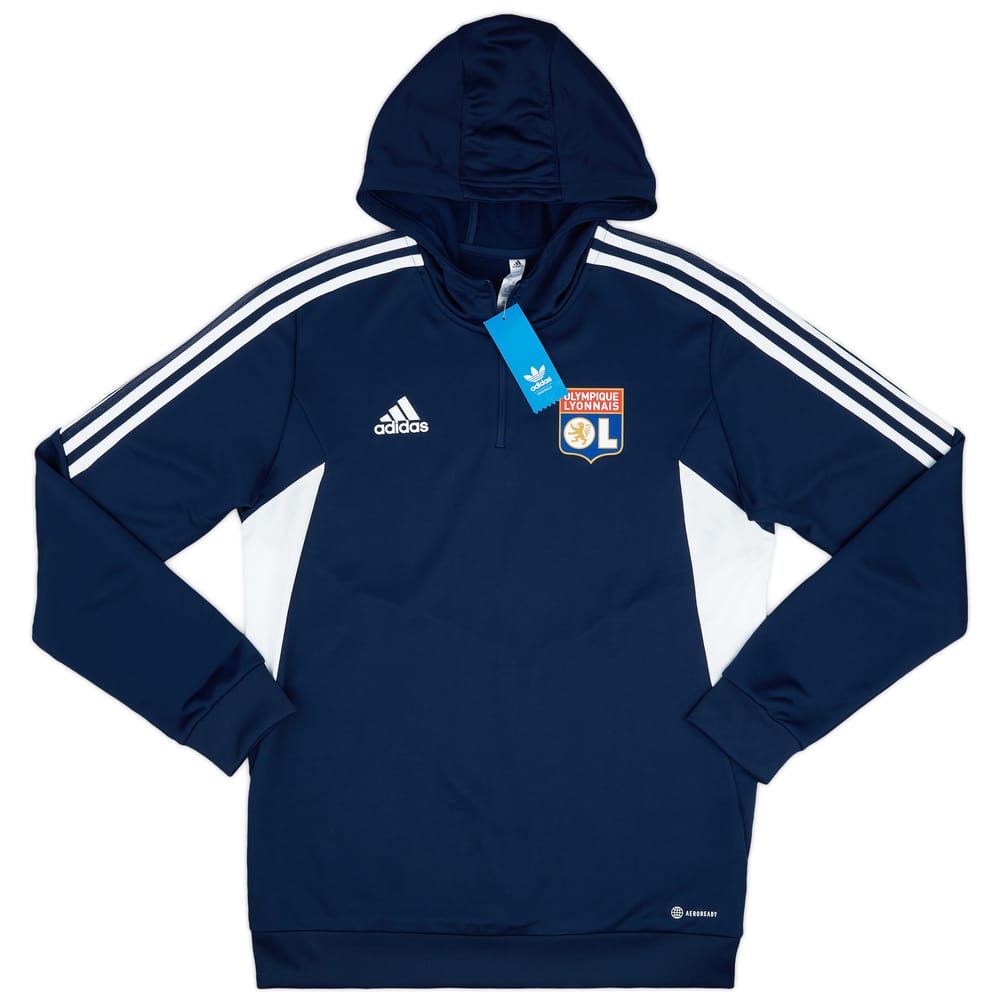 2022-23 Lyon adidas 1/4 Zip Hooded Top
