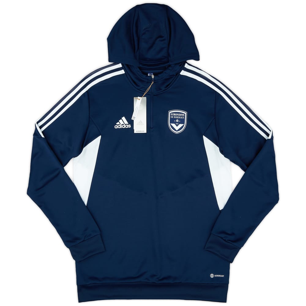 2022-23 Bordeaux adidas 1/4 Zip Hooded Training Top