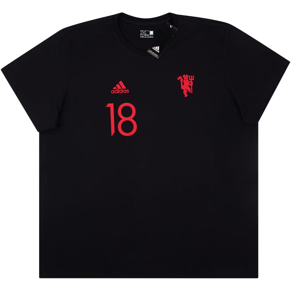 2021-22 Manchester United adidas Graphic Tee B.Fernandes #18 (S)