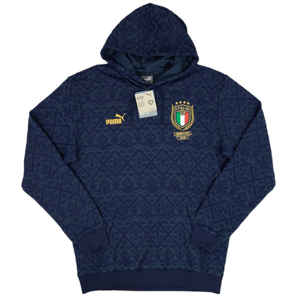 2021 Italy Puma Champions of Europe Hooded Sweat Top