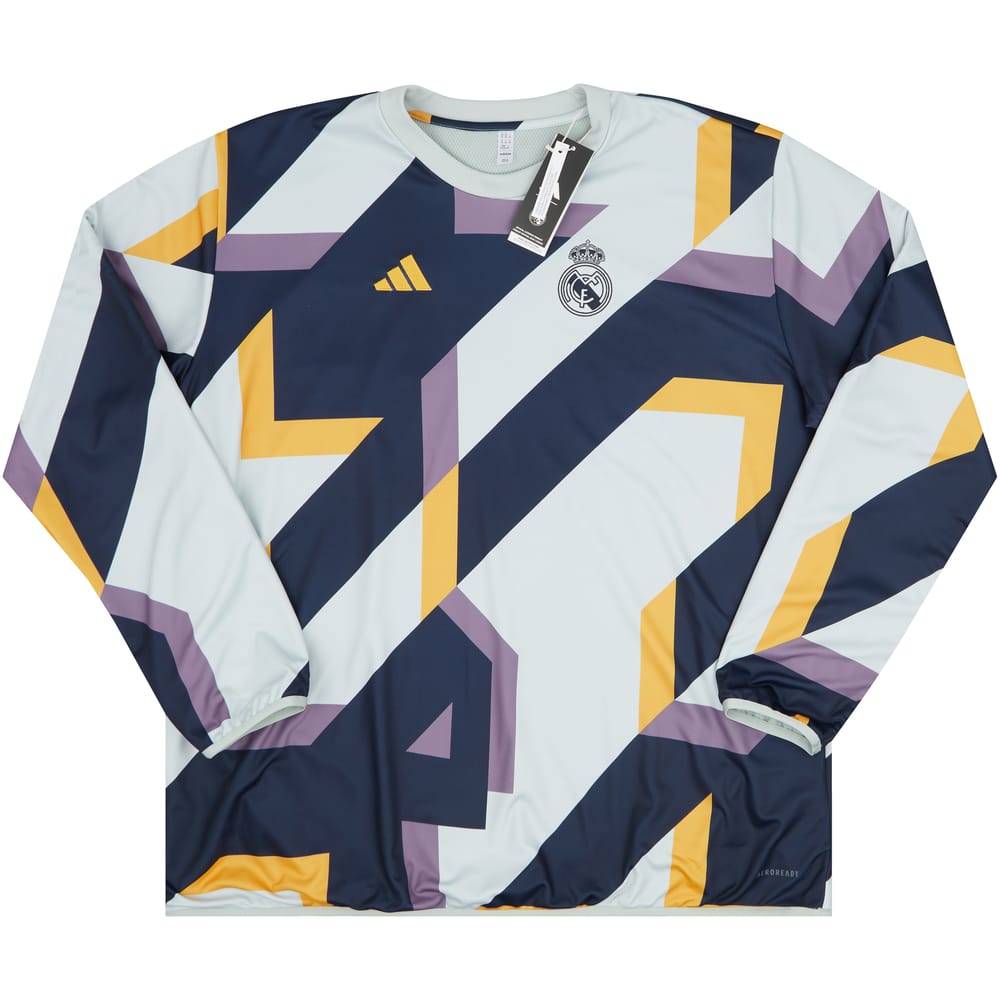 2023-24 Real Madrid adidas Pre-Match Warm Up Top (S)