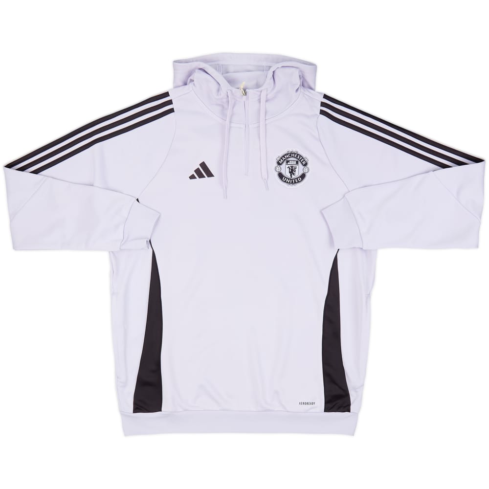 2025-26 Manchester United adidas 1/4 Zip Training Hooded Top