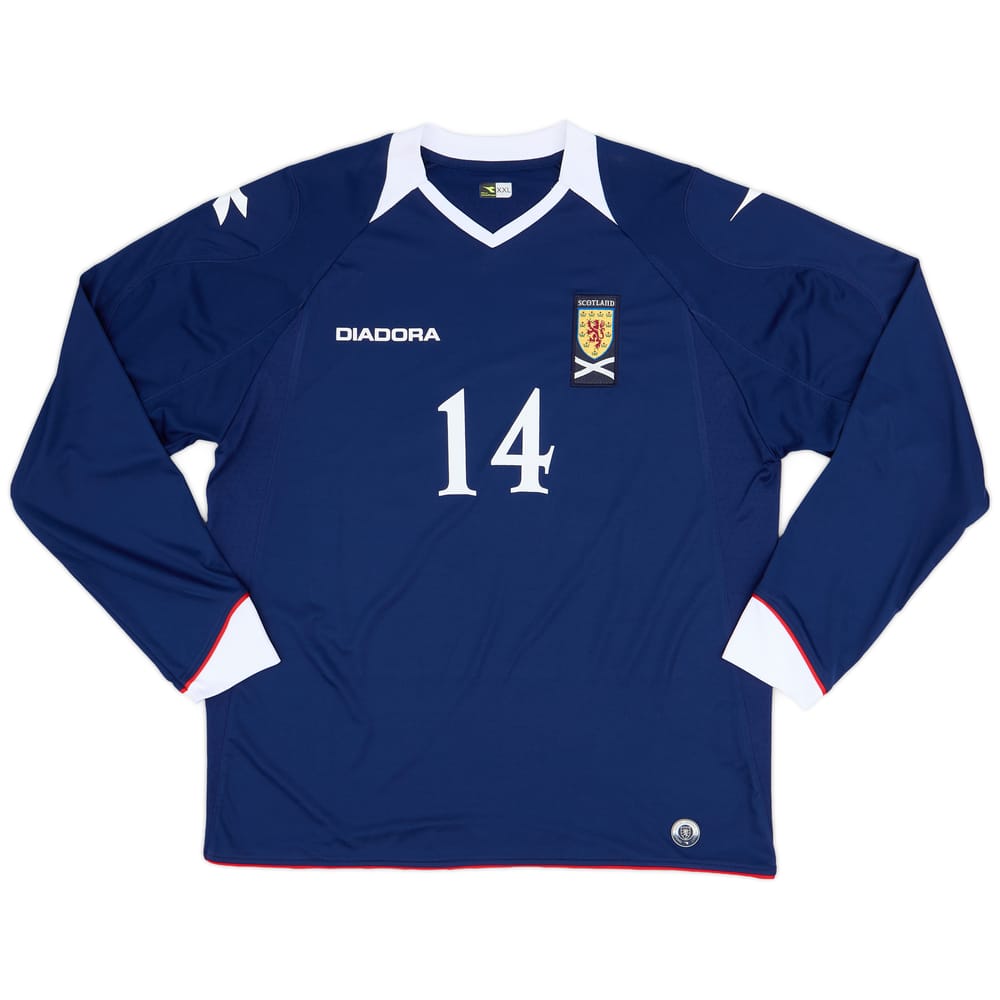 2008-09 Scotland Home L/S Shirt #14 - 9/10 - (XXL)