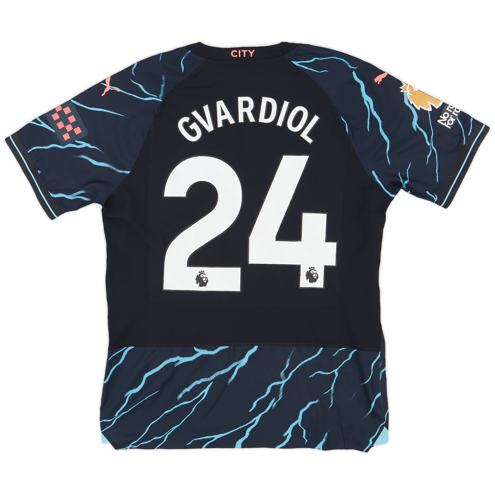 2023-24 Manchester City Match Issue Third Shirt Gvardiol #24