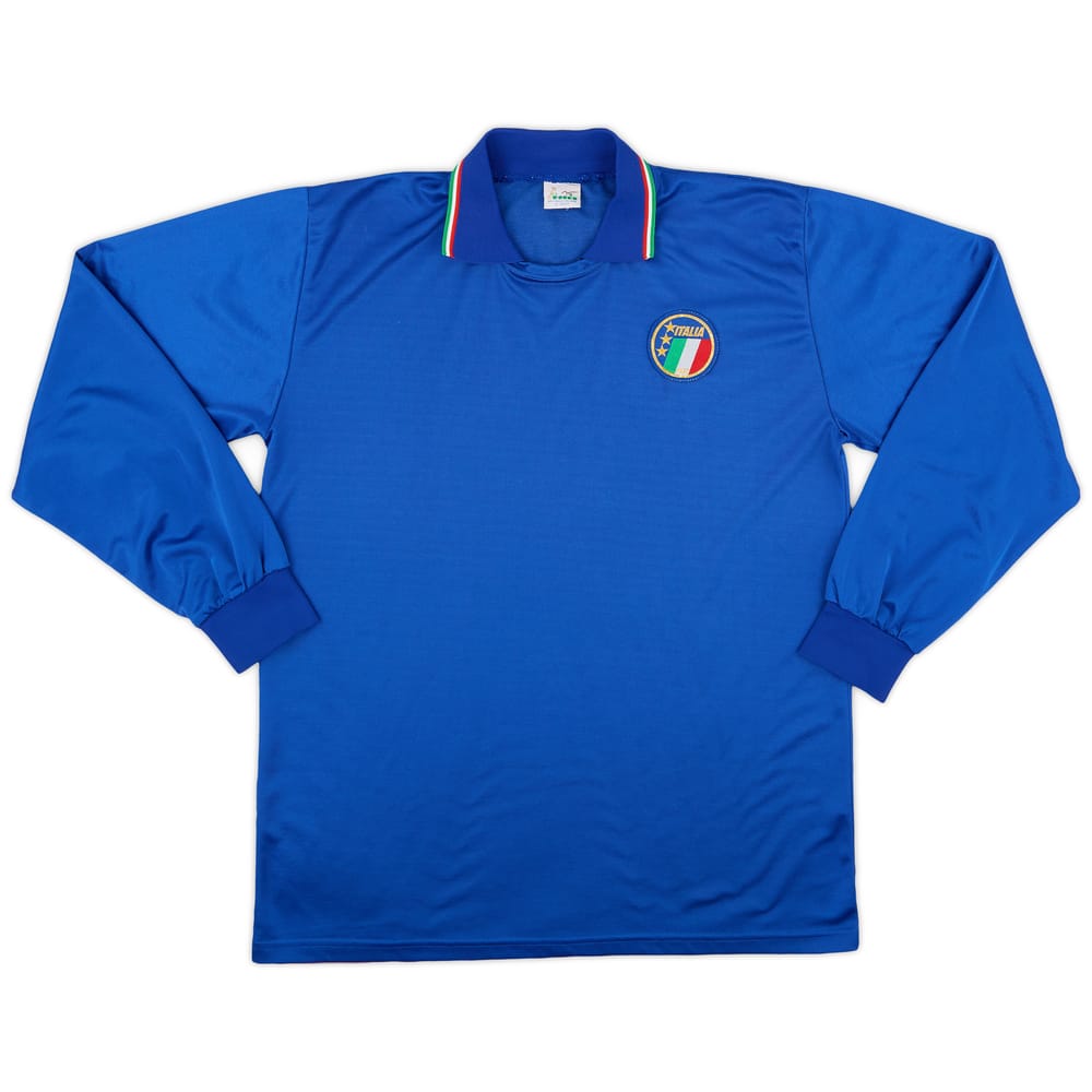 1986-90 Italy Home L/S Shirt - 8/10 - (L)