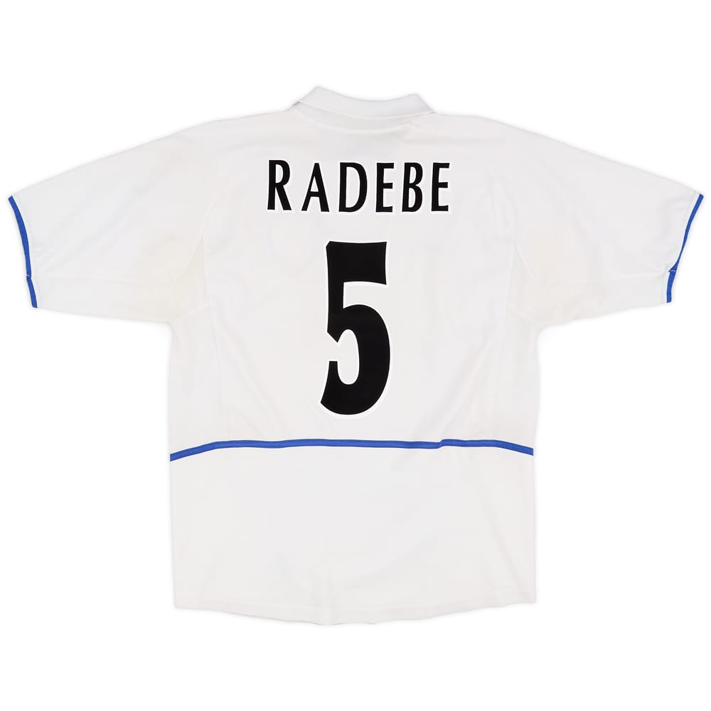 2002-03 Leeds United Home Shirt Radebe #5 - 7/10 - (L)