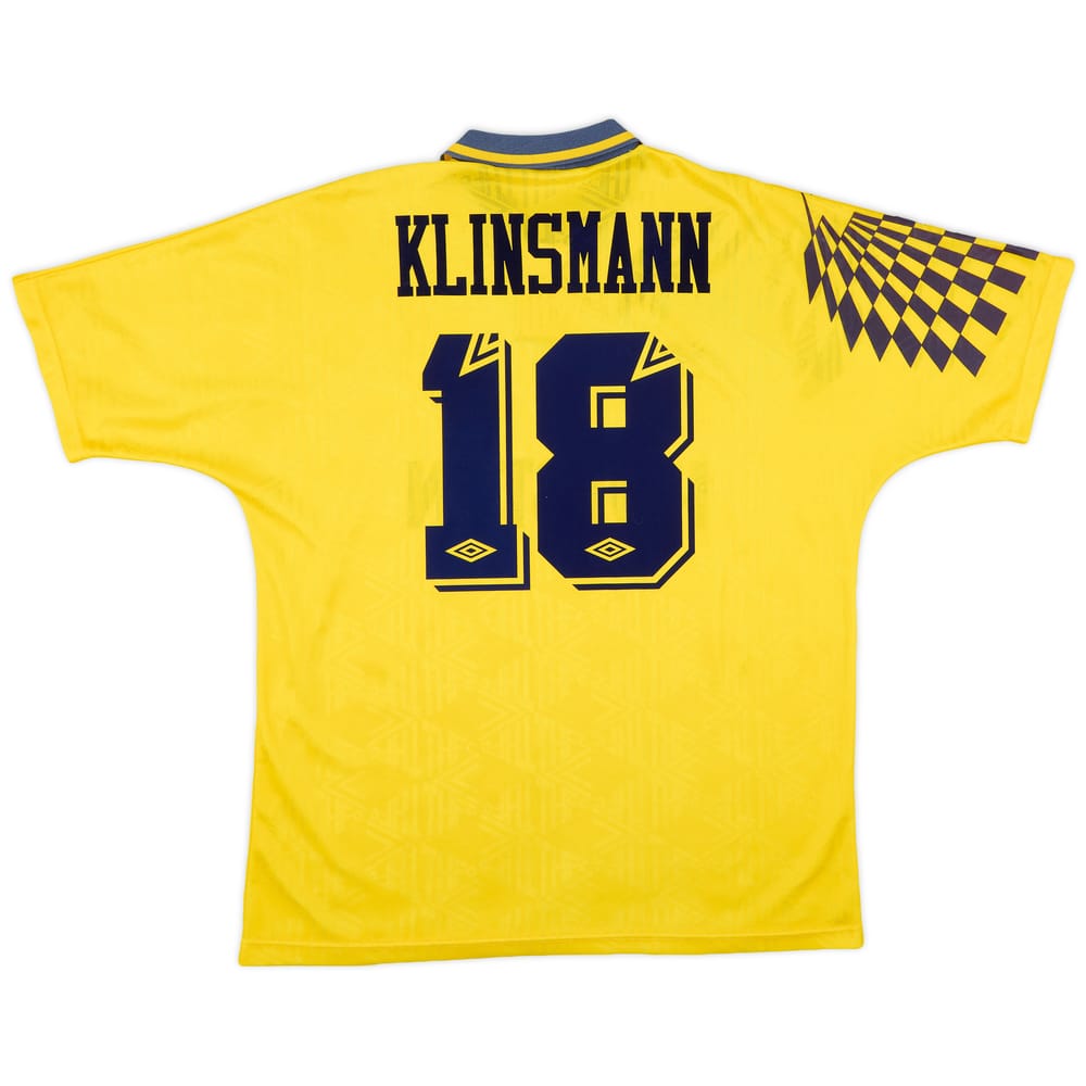 1991-95 Tottenham Away Shirt Klinsmann #18 - 8/10 - (XL)