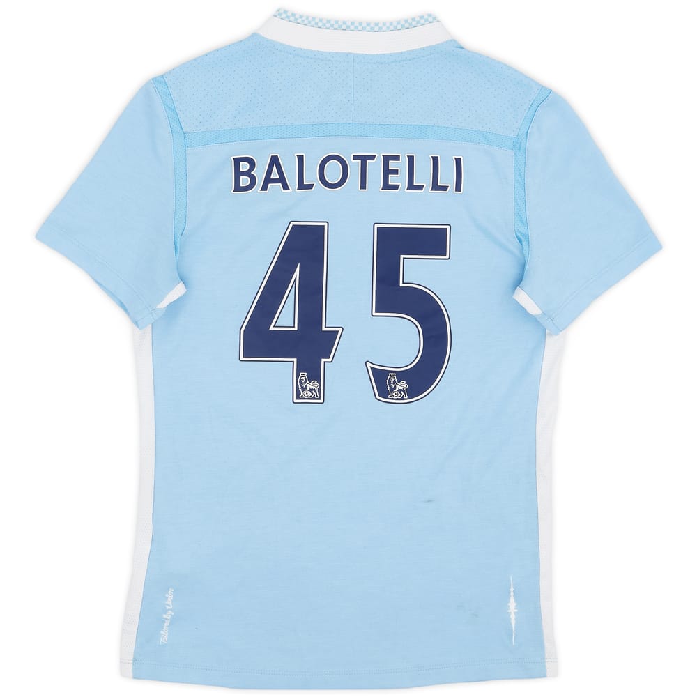 2011-12 Manchester City Home Shirt Balotelli #45 - 5/10 - (M.Boys)