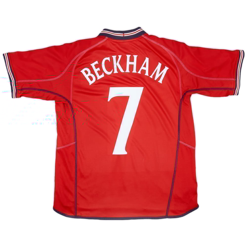 2002-04 England Away Shirt Beckham #7 - 6/10 - (S)