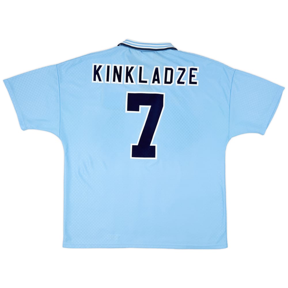 1995-97 Manchester City Home Shirt Kinkladze #7 - 8/10 - (XXL)