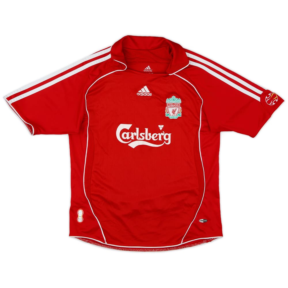 2006-08 Liverpool Home Shirt - 8/10 - (L.Boys)