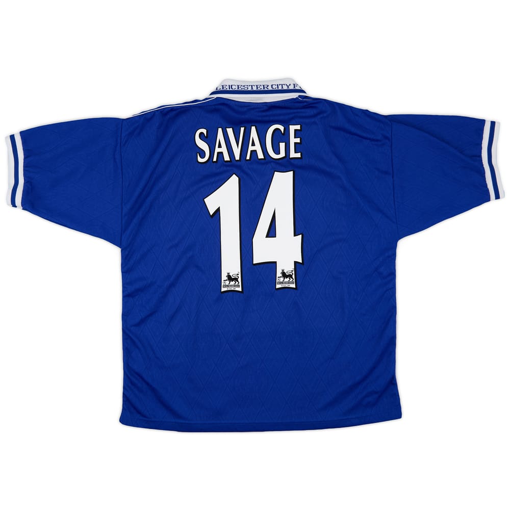 1998-00 Leicester Home Shirt Savage #14 - 9/10 - (L)
