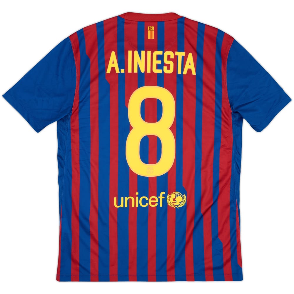 2011-12 Barcelona Home Shirt A.Iniesta #8 - 6/10 - (M)