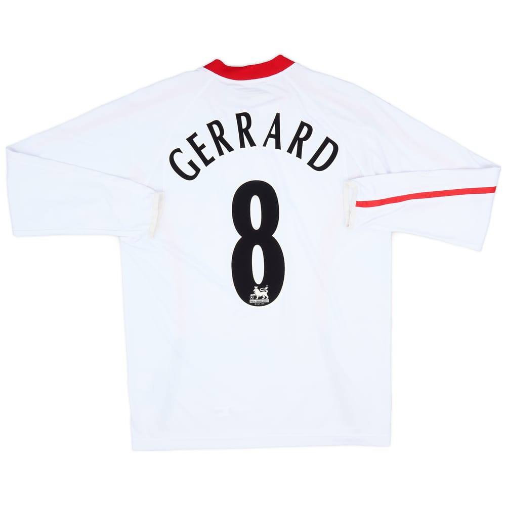 2005-06 Liverpool Away L/S Shirt Gerrard #8 - 7/10 - (M)