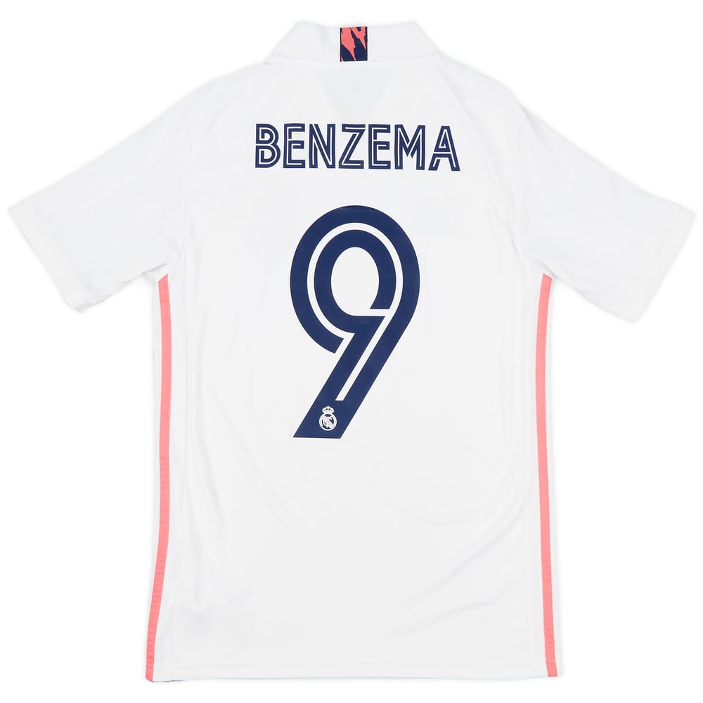 2020-21 Real Madrid Home Shirt Benzema #9 - 8/10 - (XS)