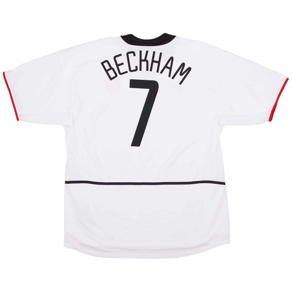 2002-03 Manchester United Away Shirt Beckham #7 - 8/10 - (XL)