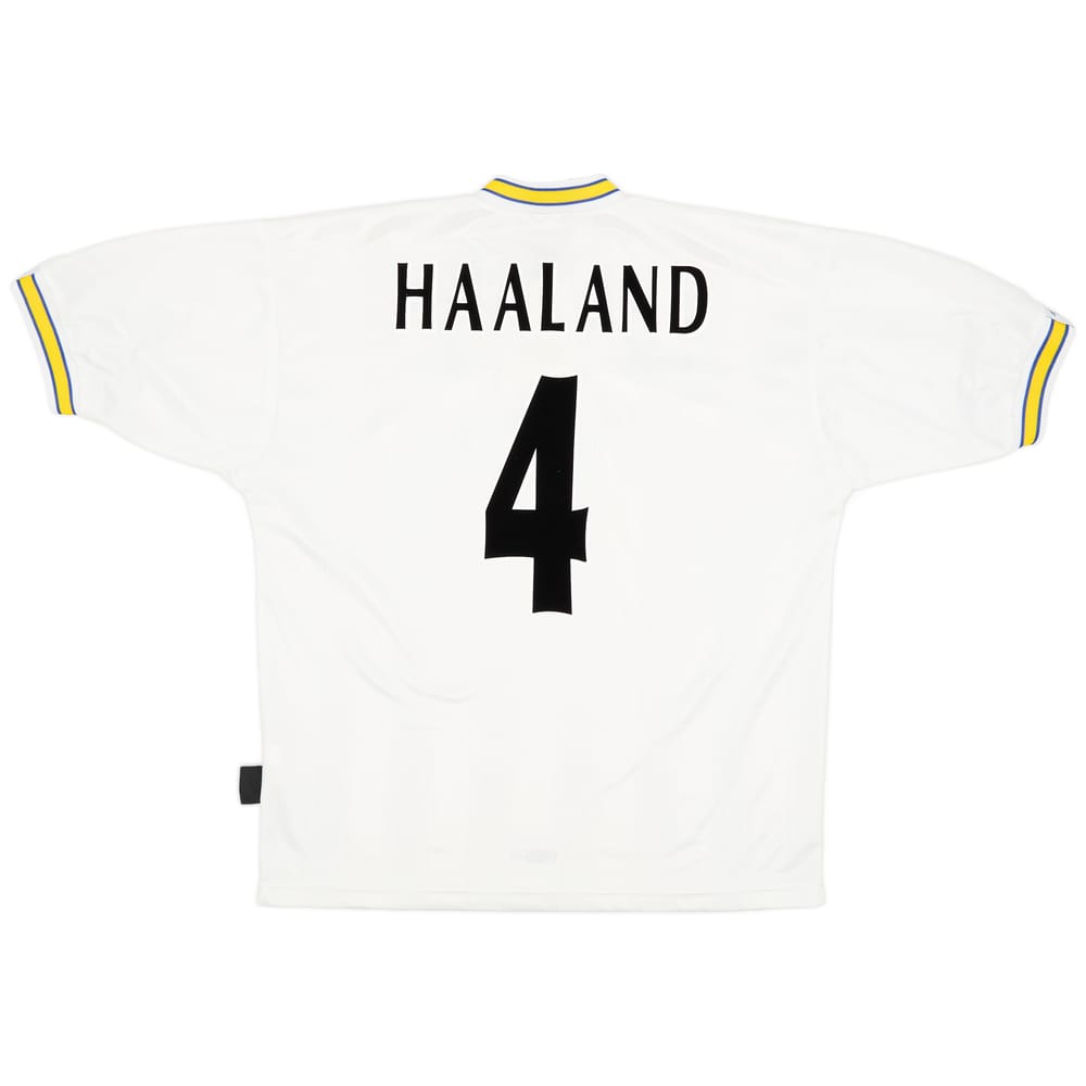 1996-98 Leeds United Home Shirt Haaland #4 - 6/10 - (L)