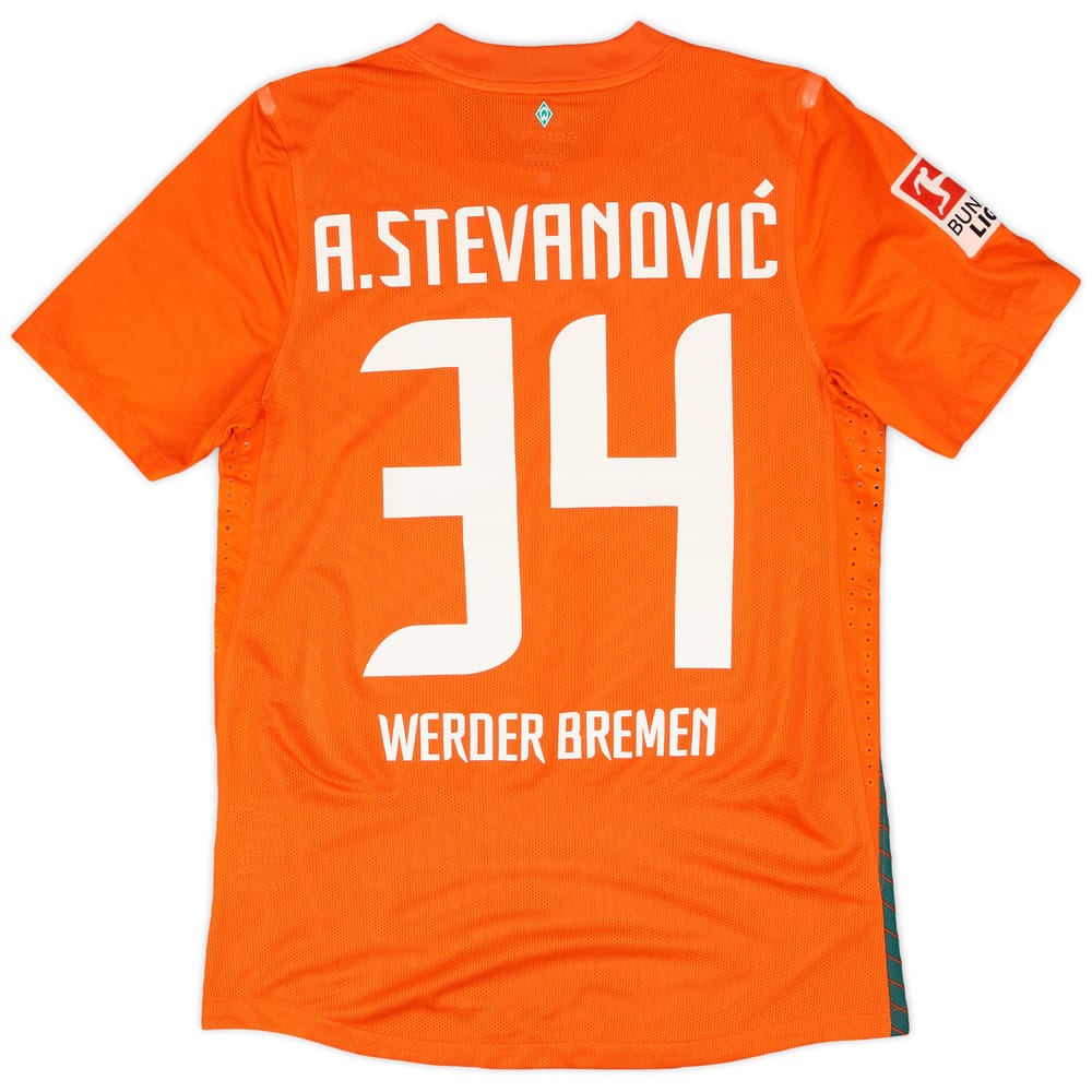 2011-12 Werder Bremen Match Issue Away Shirt A.Stevanovic #34