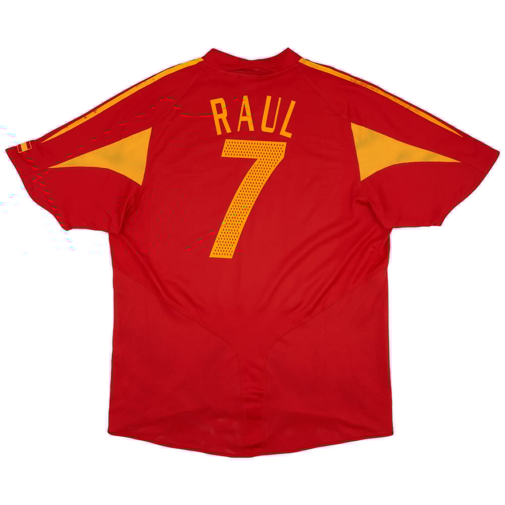2004-06 Spain Home Shirt Raul #7 - 5/10 - (XL)