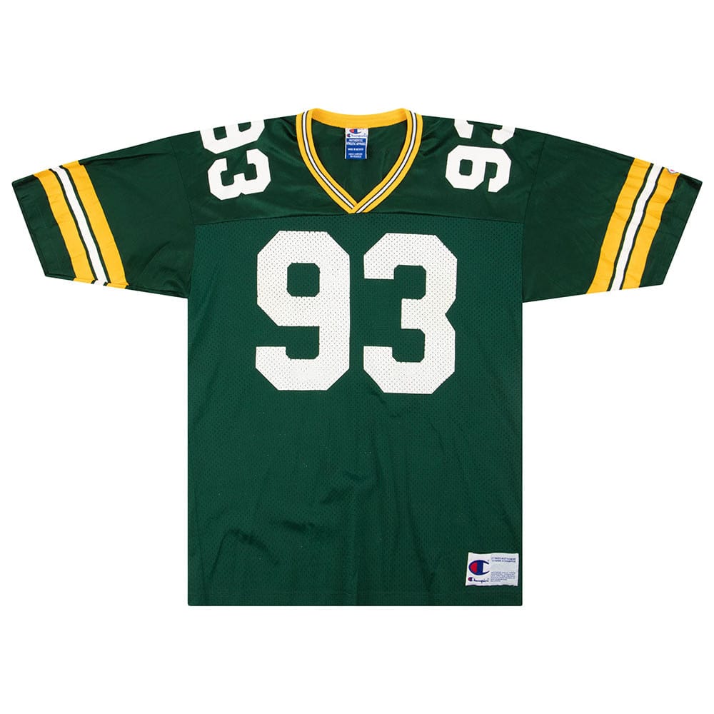 1997-99 Green Bay Packers Brown #93 Champion Jersey (Home) L
