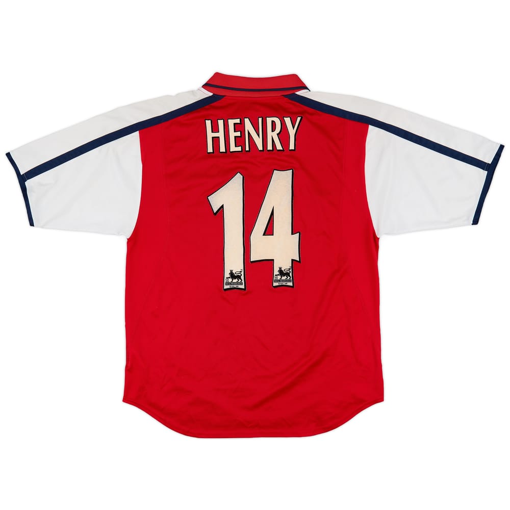 2000-02 Arsenal Home Shirt Henry #14 - 7/10 - (M)