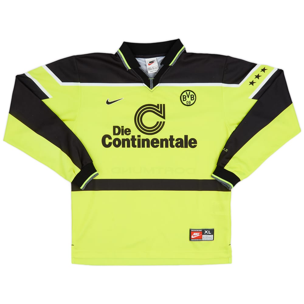 1997-98 Borussia Dortmund Home L/S Shirt - 8/10 - (XL.Boys)
