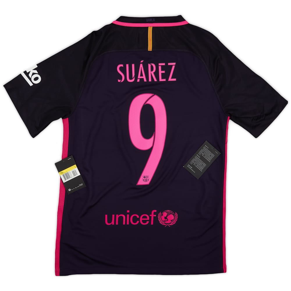 2016-17 Barcelona Away Shirt Suarez #9 (S)