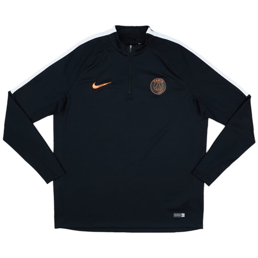 2016-17 Paris Saint-Germain Nike 1/4 Zip Drill Top - 9/10 - (XL)