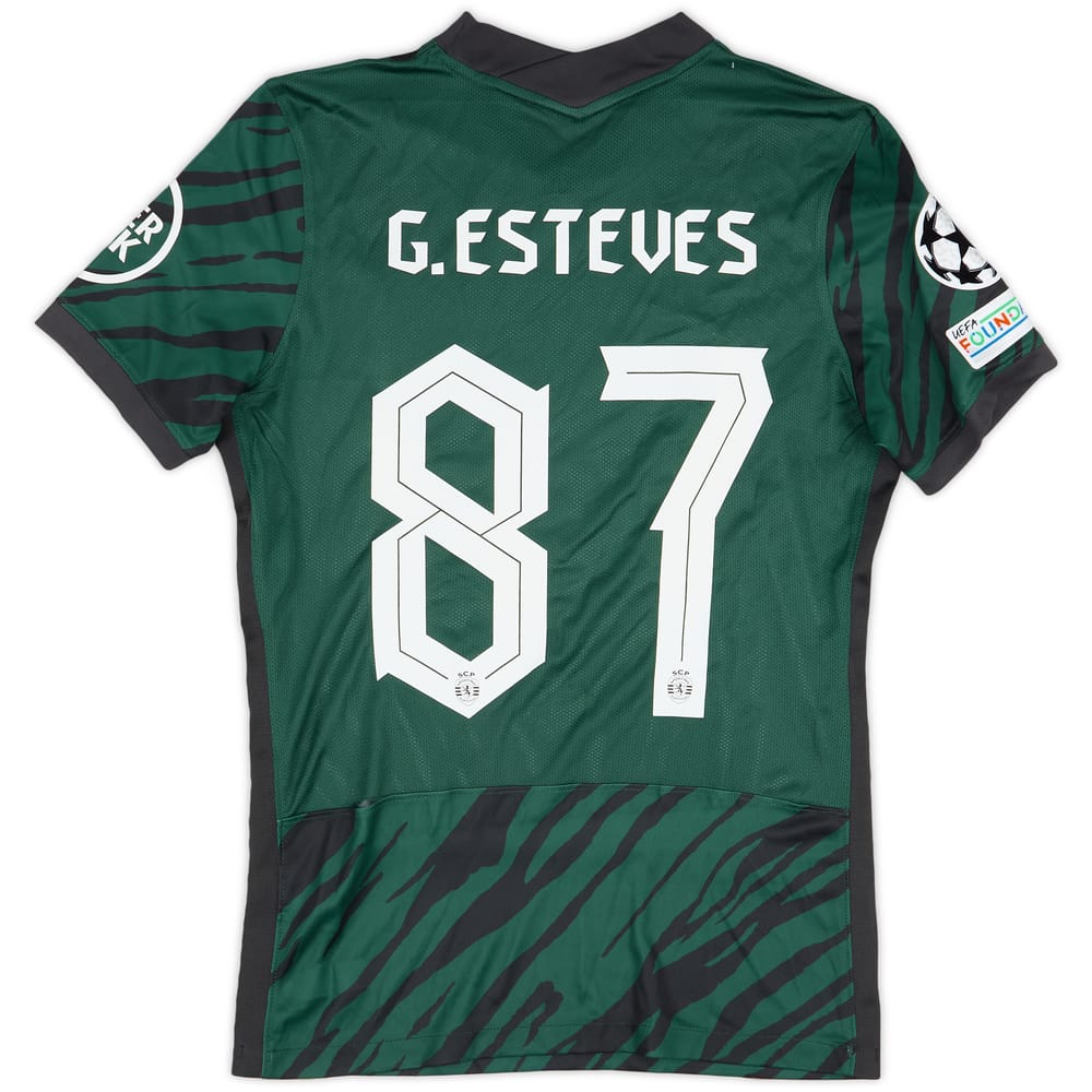2021-22 Sporting CP Match Issue Champions League Third Shirt G. Esteves #87