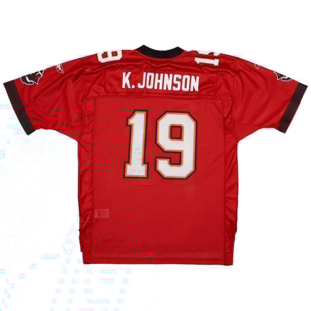 2002-03 Tampa Bay Buccaneers K.Johnson #19 Reebok On Field Home Jersey - 8/10 - (L)