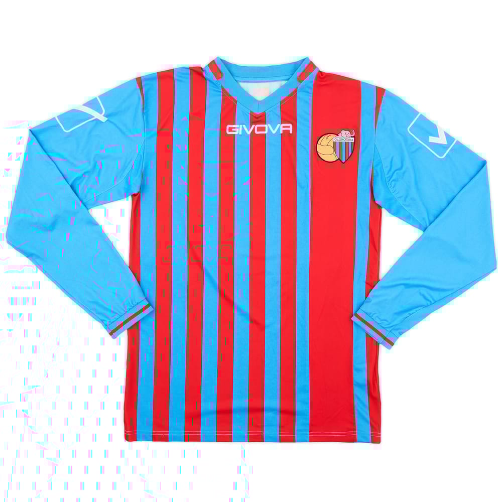 2013-14 Catania Home L/S Shirt - 9/10 - (M)
