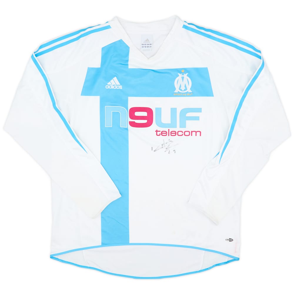 2004-05 Olympique Marseille Signed Home L/S Shirt - 5/10 - (L)