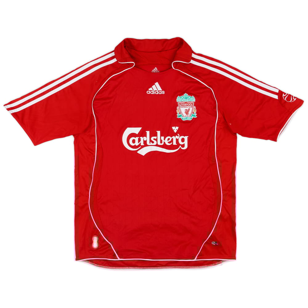 2006-08 Liverpool Home Shirt - 8/10 - (XL.Boys)