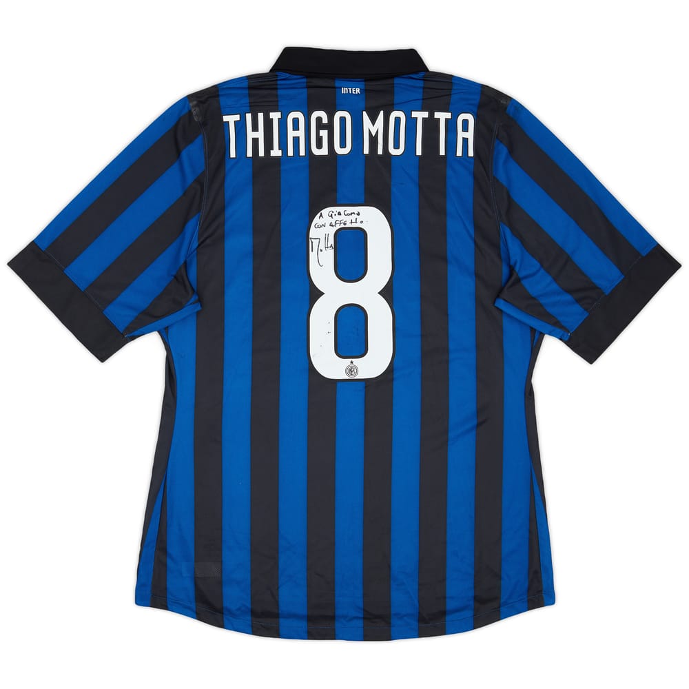 2011-12 Inter Milan Player Issue Signed Home Shirt Thiago Motta #8