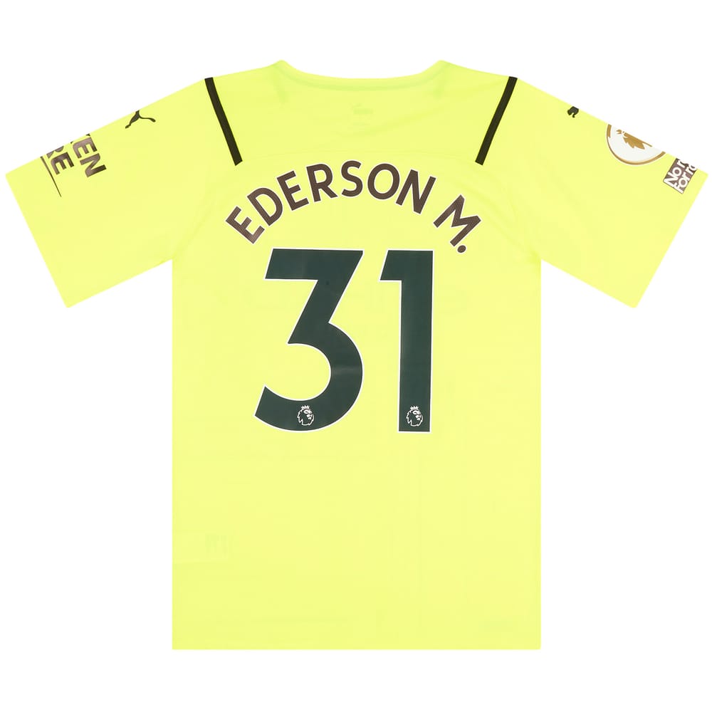 2021-22 Manchester City Match Issue GK Shirt Ederson #31
